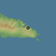 Shaded relief of the 59 km around Uafato, drawn from the GMTED2010 grid