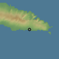 Shaded relief of the 59 km around Utulaelae, drawn from the GMTED2010 grid