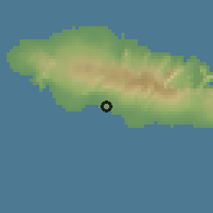 Shaded relief of the 59 km around Vaiee, drawn from the GMTED2010 grid