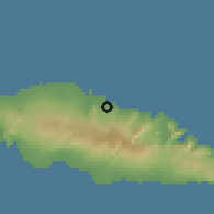 Shaded relief of the 59 km around Vailele, drawn from the GMTED2010 grid