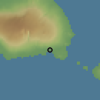 Shaded relief of the 59 km around Vailoa, drawn from the GMTED2010 grid