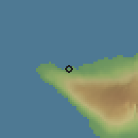 Shaded relief of the 60 km around Vaisala, drawn from the GMTED2010 grid