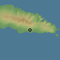 Shaded relief of the 59 km around Vaovai, drawn from the GMTED2010 grid
