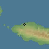 Shaded relief of the 59 km around Faleatiu, drawn from the GMTED2010 grid