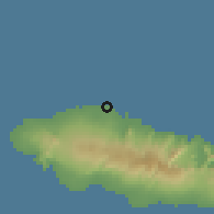 Shaded relief of the 59 km around Faleula, drawn from the GMTED2010 grid