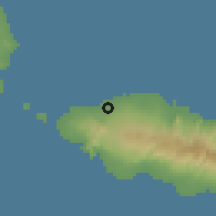 Shaded relief of the 59 km around Fasitoo Tai, drawn from the GMTED2010 grid