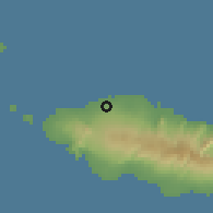 Shaded relief of the 59 km around Fasitoouta, drawn from the GMTED2010 grid