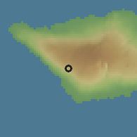 Shaded relief of the 59 km around Foalalo, drawn from the GMTED2010 grid