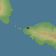 Shaded relief of the 59 km around Lalovi, drawn from the GMTED2010 grid