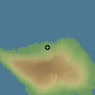 Shaded relief of the 60 km around Letui, drawn from the GMTED2010 grid