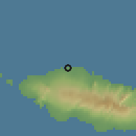 Shaded relief of the 59 km around Levi, drawn from the GMTED2010 grid