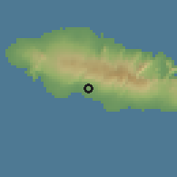 Shaded relief of the 59 km around Lotofaga, drawn from the GMTED2010 grid