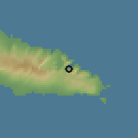 Shaded relief of the 59 km around Maasina, drawn from the GMTED2010 grid