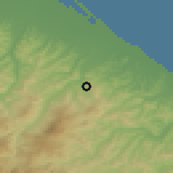 Shaded relief of the 52 km around Acquaviva, drawn from the GMTED2010 grid