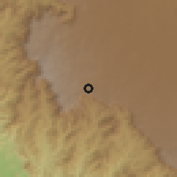 Shaded relief of the 59 km around Abhā, drawn from the GMTED2010 grid