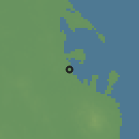 Shaded relief of the 57 km around 'Ank, drawn from the GMTED2010 grid