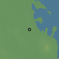 Shaded relief of the 57 km around an-Nābīyah, drawn from the GMTED2010 grid