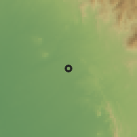 Shaded relief of the 59 km around aš-Šuqayrī, drawn from the GMTED2010 grid