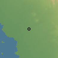 Shaded relief of the 59 km around az̨-Z̨abyah, drawn from the GMTED2010 grid