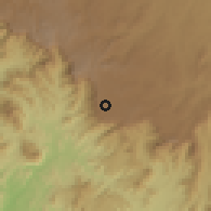 Shaded relief of the 59 km around Baljurši, drawn from the GMTED2010 grid