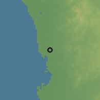 Shaded relief of the 58 km around Jiddah, drawn from the GMTED2010 grid
