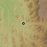 Shaded relief of the 59 km around Muh̨a'il, drawn from the GMTED2010 grid
