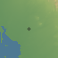 Shaded relief of the 59 km around Şabyā, drawn from the GMTED2010 grid