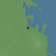 Shaded relief of the 57 km around Sayhāt, drawn from the GMTED2010 grid