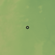 Shaded relief of the 57 km around Ṯaqbah, drawn from the GMTED2010 grid