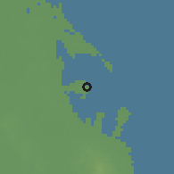Shaded relief of the 57 km around Tārūt, drawn from the GMTED2010 grid