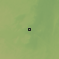 Shaded relief of the 57 km around Umm al-H̨ammām, drawn from the GMTED2010 grid