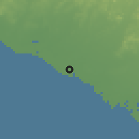 Shaded relief of the 58 km around Yanbu, drawn from the GMTED2010 grid