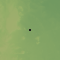 Shaded relief of the 57 km around al-Marāh̨, drawn from the GMTED2010 grid
