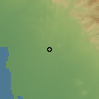 Shaded relief of the 59 km around al-Mat'an, drawn from the GMTED2010 grid