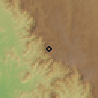 Shaded relief of the 59 km around al-Mindaq, drawn from the GMTED2010 grid