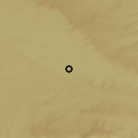 Shaded relief of the 58 km around al-Muzāh̨imīyah, drawn from the GMTED2010 grid