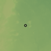 Shaded relief of the 57 km around al-Qurayn, drawn from the GMTED2010 grid