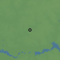 Shaded relief of the 60 km around Bignona, drawn from the GMTED2010 grid