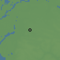 Shaded relief of the 59 km around Sokone, drawn from the GMTED2010 grid