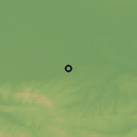 Shaded relief of the 52 km around Bogosavac, drawn from the GMTED2010 grid