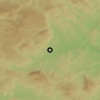 Shaded relief of the 52 km around Bogovina, drawn from the GMTED2010 grid