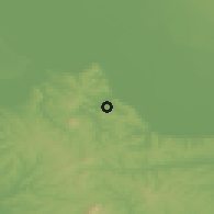 Shaded relief of the 52 km around Boleč, drawn from the GMTED2010 grid