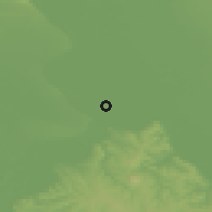 Shaded relief of the 52 km around Borča, drawn from the GMTED2010 grid