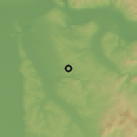 Shaded relief of the 52 km around Boževac, drawn from the GMTED2010 grid