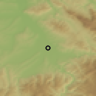 Shaded relief of the 52 km around Bratmilovce, drawn from the GMTED2010 grid