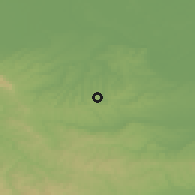 Shaded relief of the 52 km around Brdarica, drawn from the GMTED2010 grid