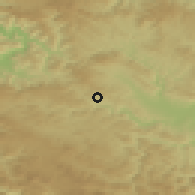 Shaded relief of the 52 km around Buar, drawn from the GMTED2010 grid