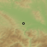 Shaded relief of the 52 km around Bukovica, drawn from the GMTED2010 grid