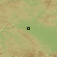 Shaded relief of the 52 km around Čačak, drawn from the GMTED2010 grid