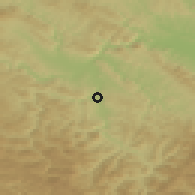 Shaded relief of the 52 km around Arilje, drawn from the GMTED2010 grid